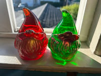 Image 2 of Gnome faux tea light candle holder red or green