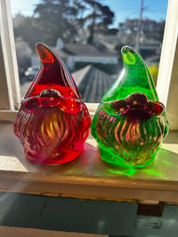 Image 3 of Gnome faux tea light candle holder red or green