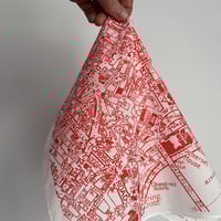 Image 4 of London West Central Printed Map Cotton Handkerchief