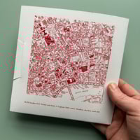Image 3 of London West Central Printed Map Cotton Handkerchief