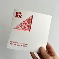 Image 2 of London West Central Printed Map Cotton Handkerchief