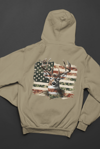 Image 1 of Hunter Deer with Flag