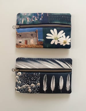 Image of Stitchwort croft, rectangular zipper purse