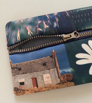 Image of Stitchwort croft, rectangular zipper purse