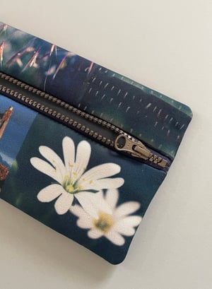 Image of Stitchwort croft, rectangular zipper purse