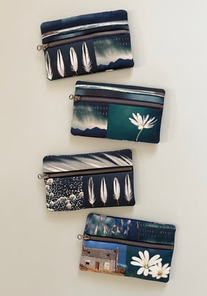 Image of Stitchwort croft, rectangular zipper purse