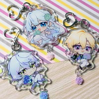 Image 1 of HSR Wedding Glitter Acrylic Charms Set B