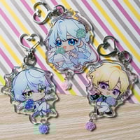 Image 2 of HSR Wedding Glitter Acrylic Charms Set B