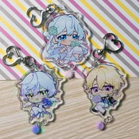 Image 3 of HSR Wedding Glitter Acrylic Charms Set B