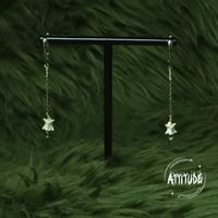 Image 4 of Silver Gothic Snake Statement Earrings - Rhodium Plated, handmade in London