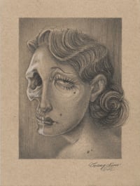 Image 1 of SKULL LADY 6 in x 8 in