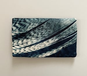 Image of Stitchwort seascape stripe, rectangular zipper purse