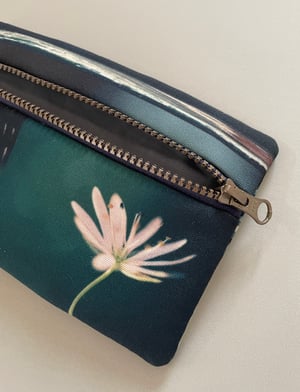Image of Stitchwort seascape stripe, rectangular zipper purse