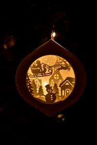 Image 2 of Oval Paper Craft Ornament - 4 Styles