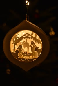 Image 1 of Oval Paper Craft Ornament - 4 Styles