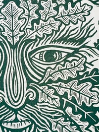 Image 3 of ‘The Green Man’ Ltd ed linocut print