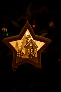 Image 2 of Star Shaped Paper Craft Ornament - 5 Styles