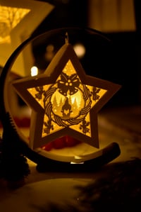 Image 3 of Star Shaped Paper Craft Ornament - 5 Styles