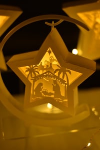 Image 4 of Star Shaped Paper Craft Ornament - 5 Styles