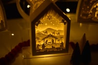 Image 3 of Freestanding Paper Craft Creche - 3 designs