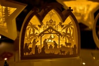Image 1 of Freestanding Paper Craft Creche - 3 designs
