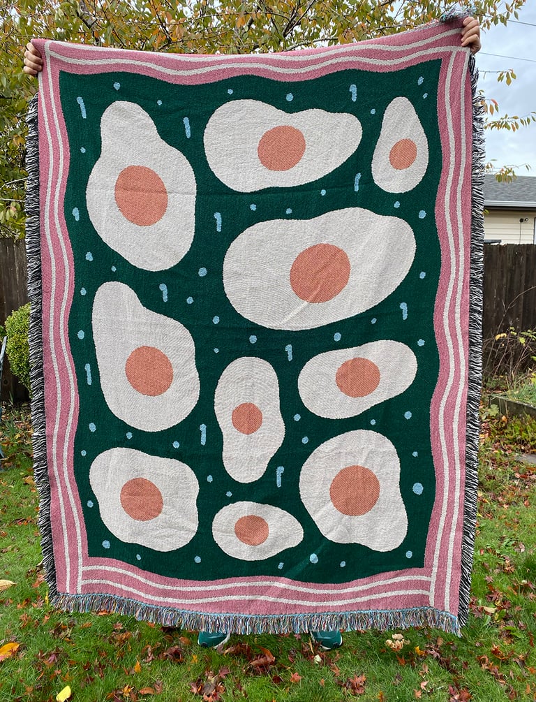 FRIED EGG THROW BLANKET
