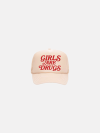GIRLS ARE DRUGS® TRUCKERS - TAN / RED