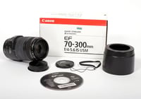 Image 1 of Share Canon EF 70-300mm f/4-5.6 IS USM lens + shade + box (#1518)