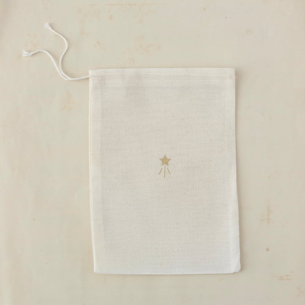 Image of Copy of Pochette en coton ETOILE FILANTE / DORE 