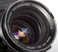 Image 9 of Share Pentax 6X7 camera + metered prism + SMC 105mm F2.4 lens + right hand grip #1551