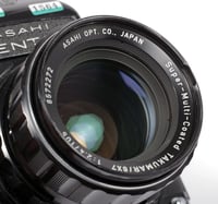 Image 9 of Pentax 67 MLU 6X7 camera + metered prism + SMC 105mm F2.4 lens #1564