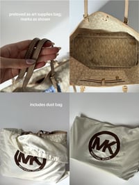 Image 5 of Handpainted Double Sided NANA Tote Bag - Michael Kors Jet Set Large Tote