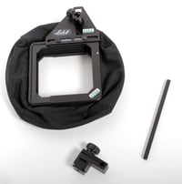 Image 1 of Universal Linhof shoe mounted adjustable camera Compendium Lens Shade #1582