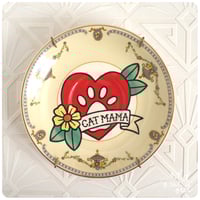Image 1 of Cat Mama - Hand Painted Vintage Plate