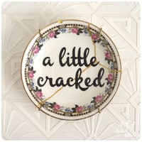 Image 1 of A Little Cracked - Hand Painted Kintsugi plate