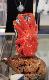 Image 4 of RESERVED for Larry P. - Octopus Aquarium sculpture & Nightowl - Flamework Glass Sculptures