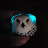 Image 8 of RESERVED for Larry P. - Octopus Aquarium sculpture & Nightowl - Flamework Glass Sculptures