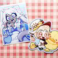 Image 1 of Hazbin Hotel Emily Maid and Lucifer Duckies Special Stickers