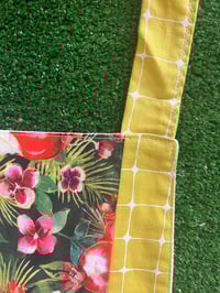 Image 4 of Adult Full Apron, Christmas,  White Poinsettias and Red Pomegranates