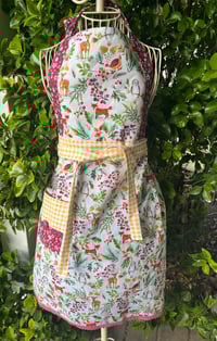 Image 5 of Adult Full Apron, Christmas Print with Forest Animals