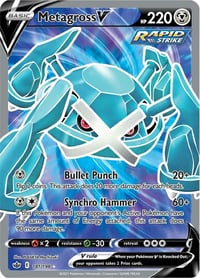 Metagross V (Full Art) - SWSH06: Chilling Reign - 181/198 / Ultra Rare - Near Mint