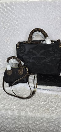 Image 2 of Black Puff OTG with Long wallet and mini speedy crossbody