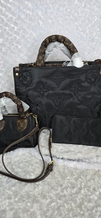Image 1 of Black Puff OTG with Long wallet and mini speedy crossbody