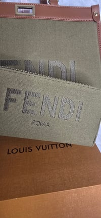 Image 2 of Large Green Fierce & Fab Tote w/Long wallet