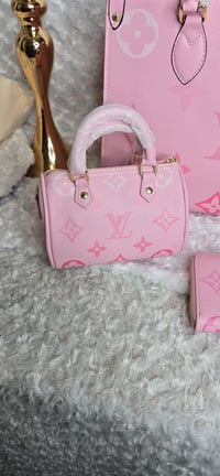 Image 3 of Pink 3pc Set OTG, Mini speedy, long wallet