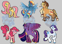 MLP:FiM Mane 6 Sticker Sheet [PREORDER]