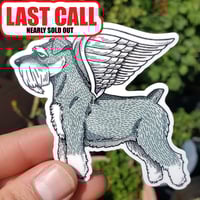 Image 1 of Flying Schnauzer 3" Vinyl Sticker 