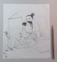 Original pencil drawing from "Time is a Flower"