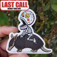 Image 1 of Calavera w/Armadillo Vinyl Sticker