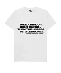OG LOSSES= LESSONZ -WHITE T shirt
